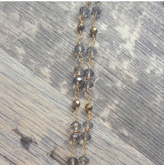 ARTISAN BOHO BRASS GEMSTONE NECKLACE - Picture 3 of 5